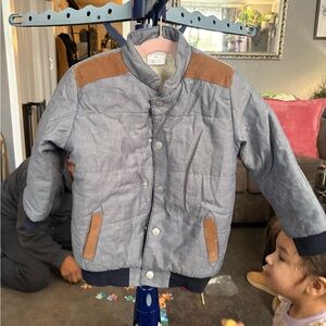 Koala Kids Gray, blue and Brown Puffer Jacket